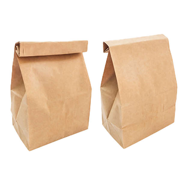 Brown Paper 80gsm folded top bag